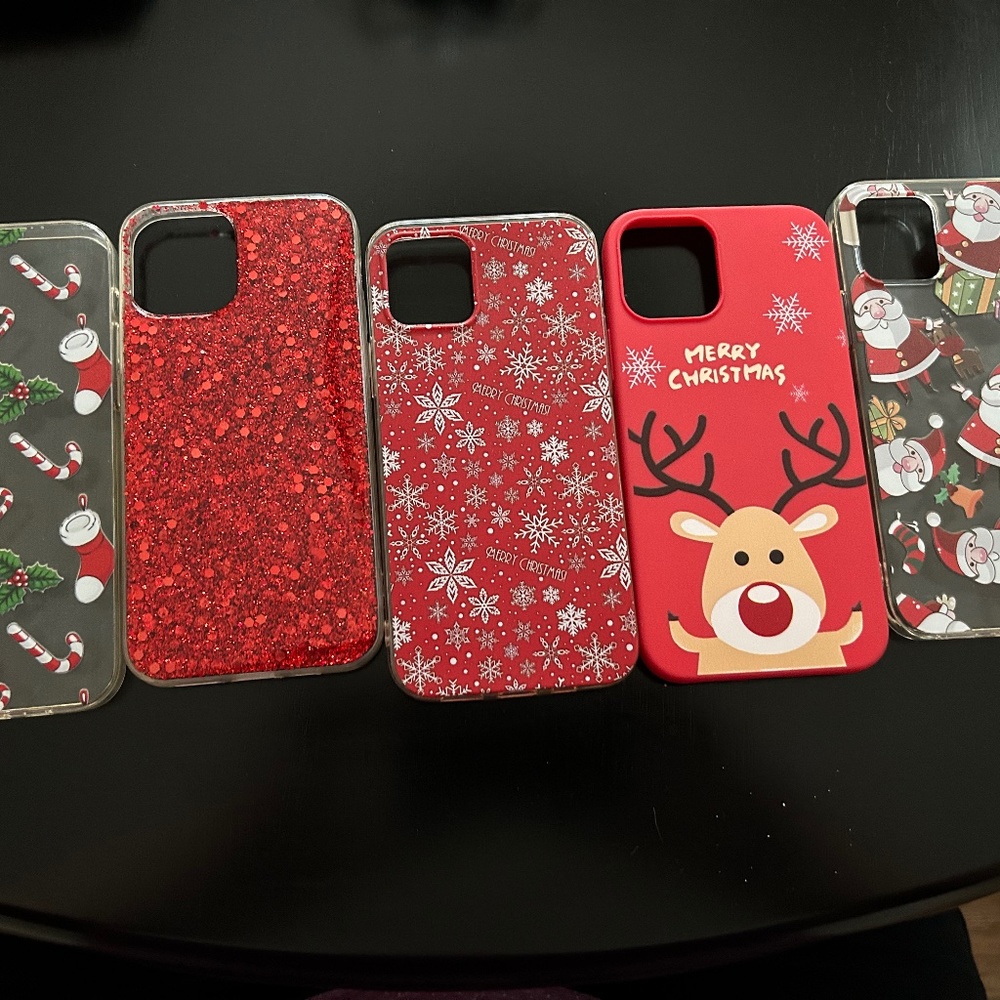 Set of iPhone 12 Christmas cases